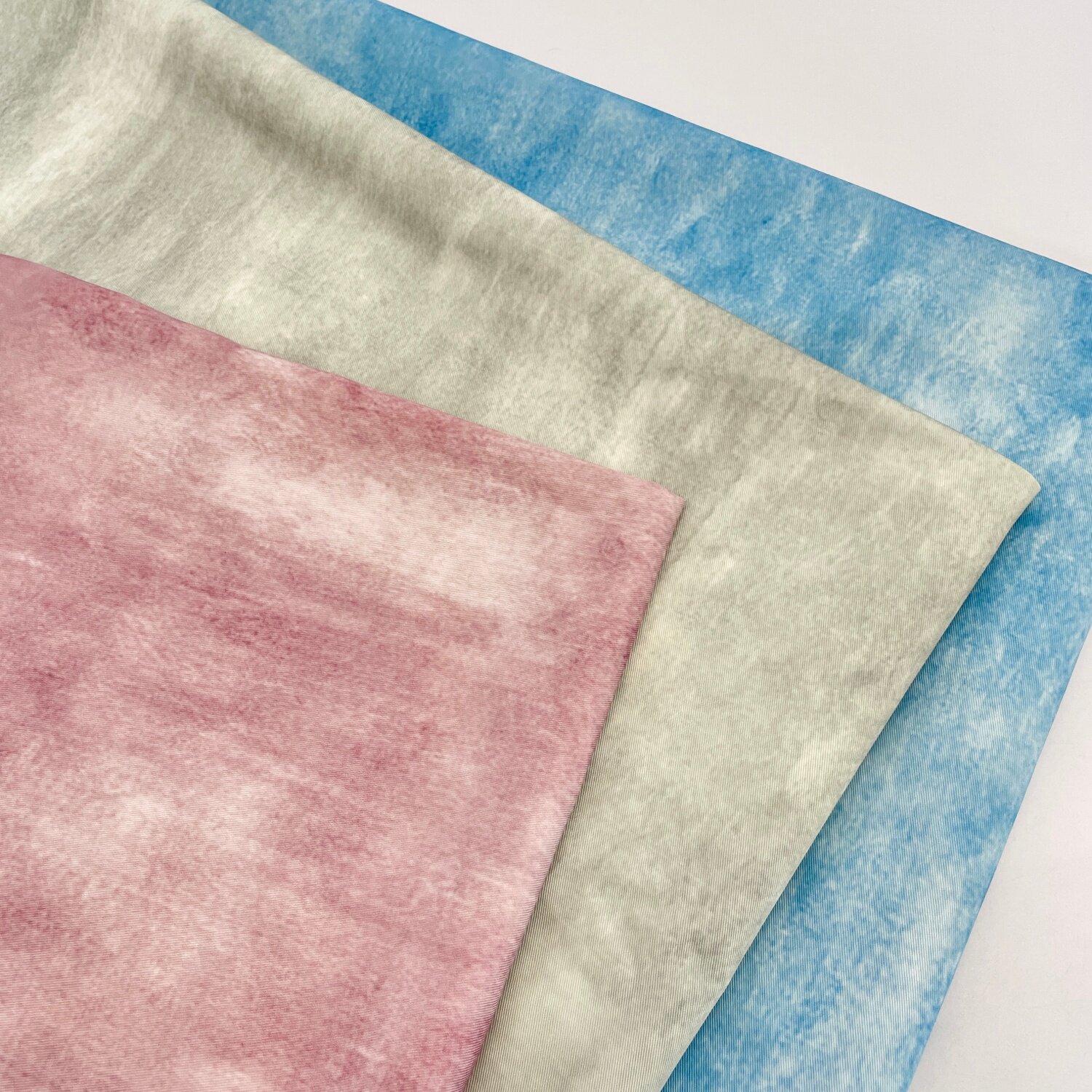 Sewing Tie Dye - Rosa Grau Blau Batik Farbverlauf Stoff