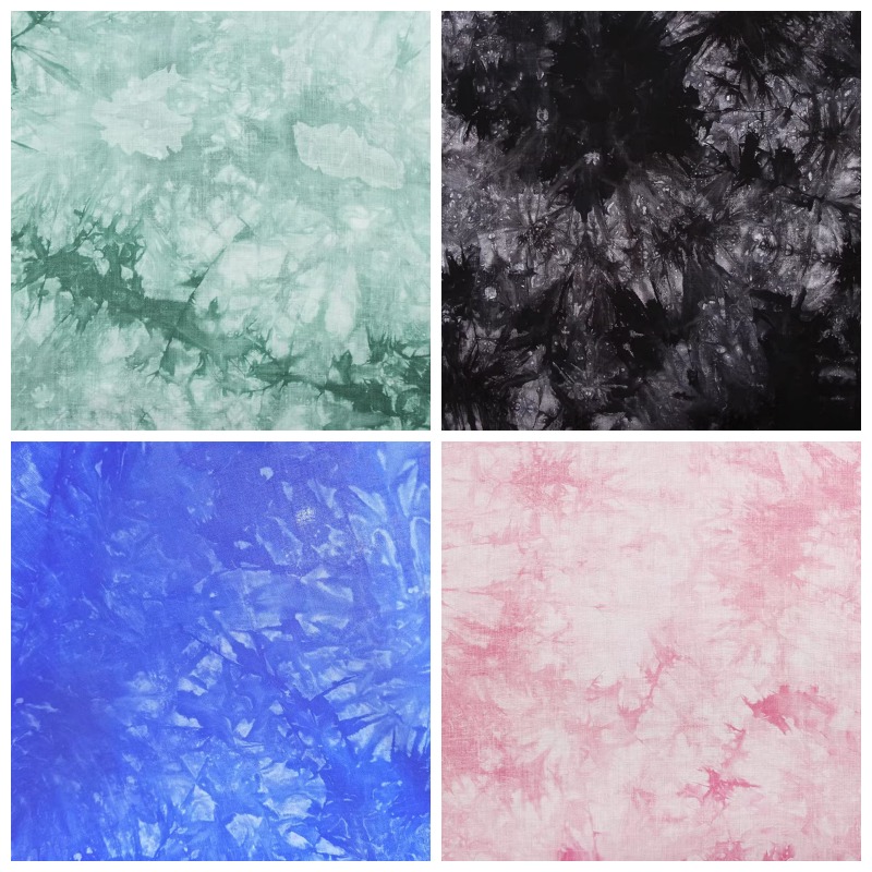 Sewing Tie Dye - Batik-Stoff aus dünnem Baumwoll-Leinen als Meterware