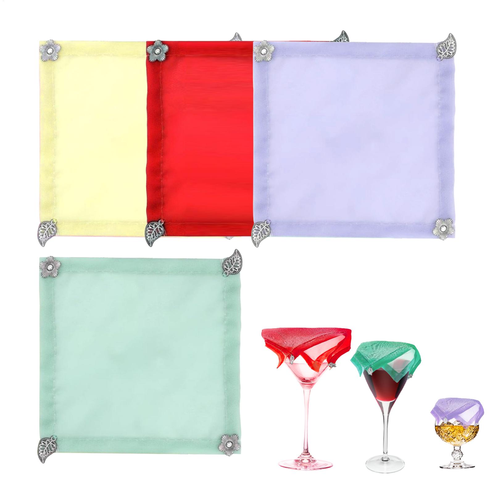 Fabric Weight Set - 4 Stück/Set Gewichtete Weinflaschenhüllen Tragbare Wiederverwendbare
