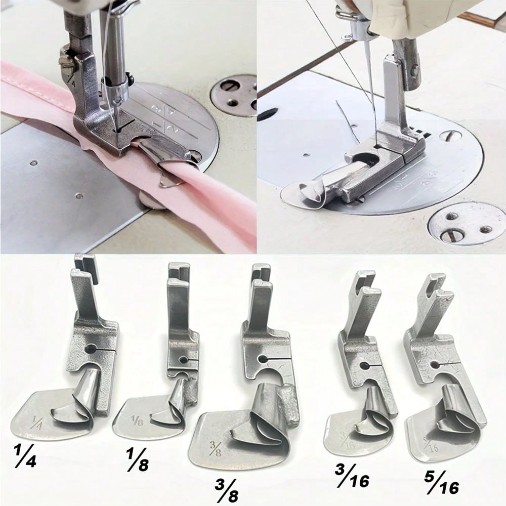 Textile Sewing Machine - 1 Stück Industrienähmaschinen-Saumfuß für gebogene Saumnähte,