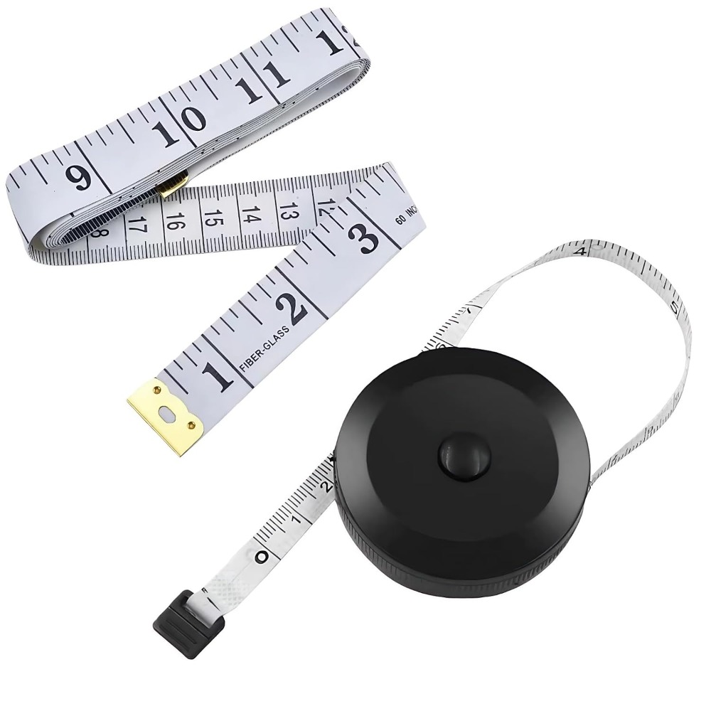 Fabric Weight Set - Weiches Maßband-Set, 2er-Pack, 60 Zoll/150 cm,