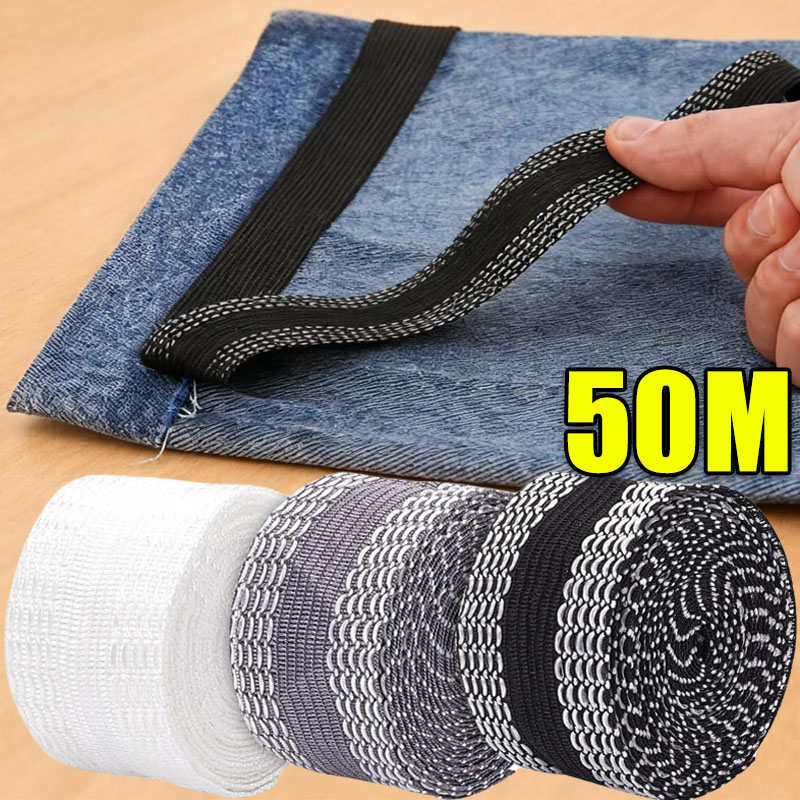 Interfacing Iron On - 50 m selbstklebendes Klebeband für Hosensaum,