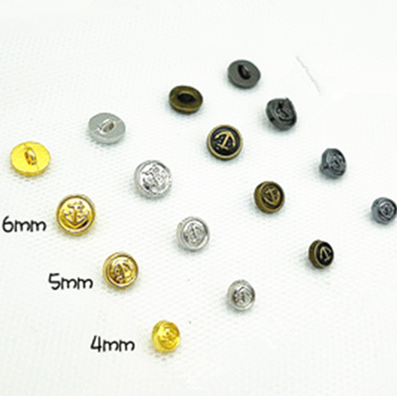 Button Hole Cutter - 30 Stück Mini-Knöpfe, 4/5/6 mm, Metall-Puppenkleidung,