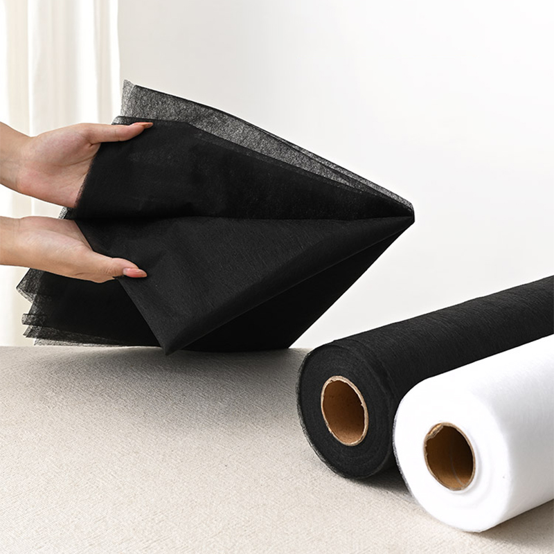 Interfacing Iron On - 1x1M Schwarz Weiß Doppelseitige Interlining Klebstoff