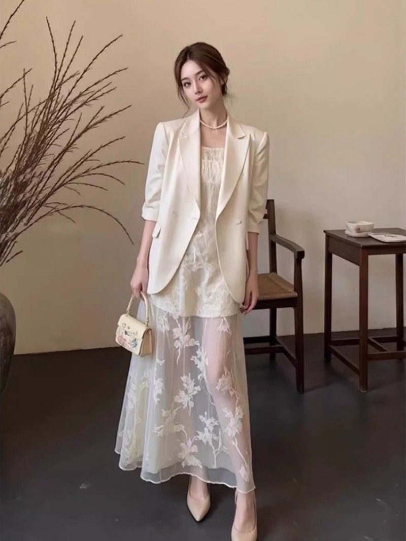 Sewing Jackets - Neue High-End-Herbst Kleid Set Frauen Koreanische