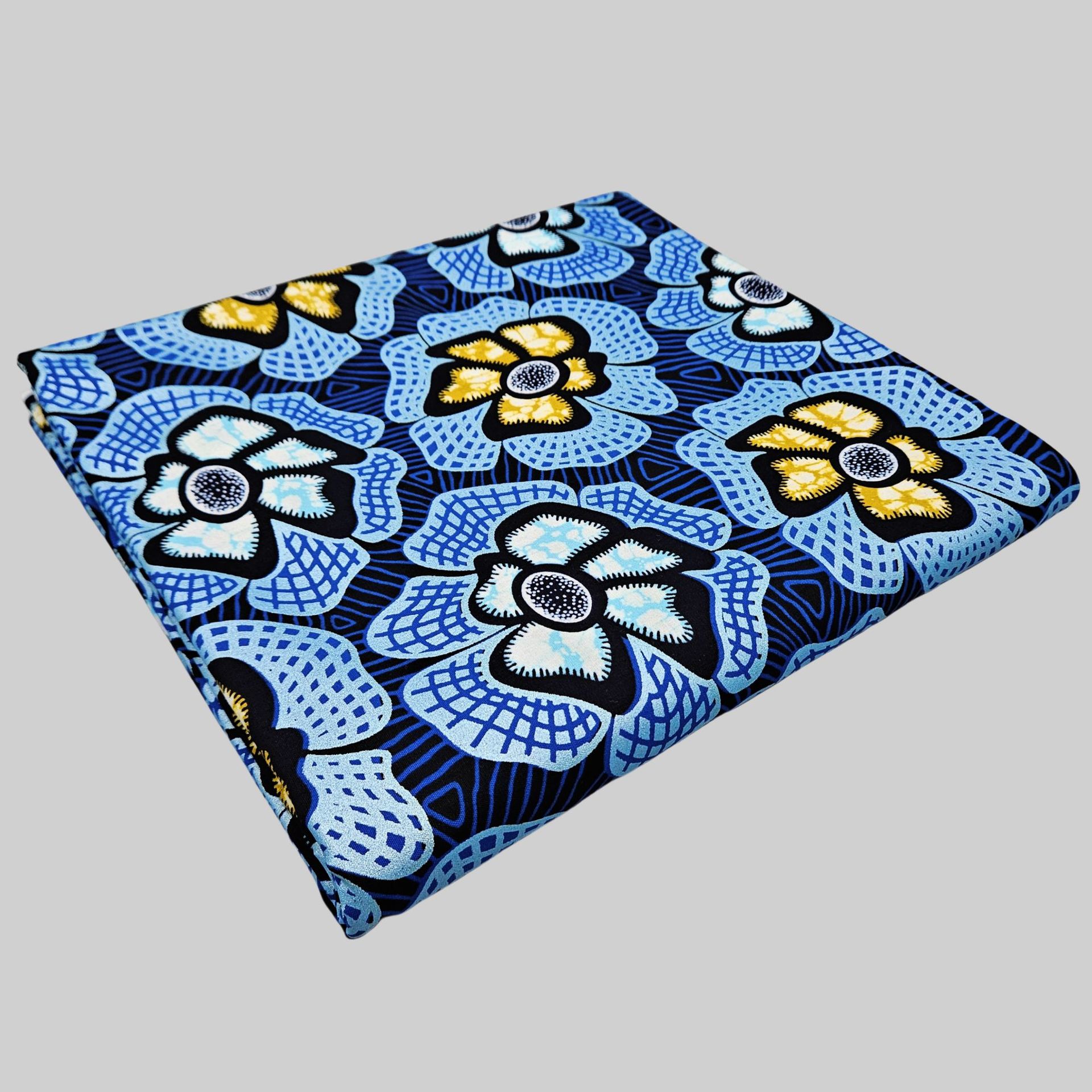 6 Yards langer blauer Baumwoll – Sewing Batik Bewertung und Preis