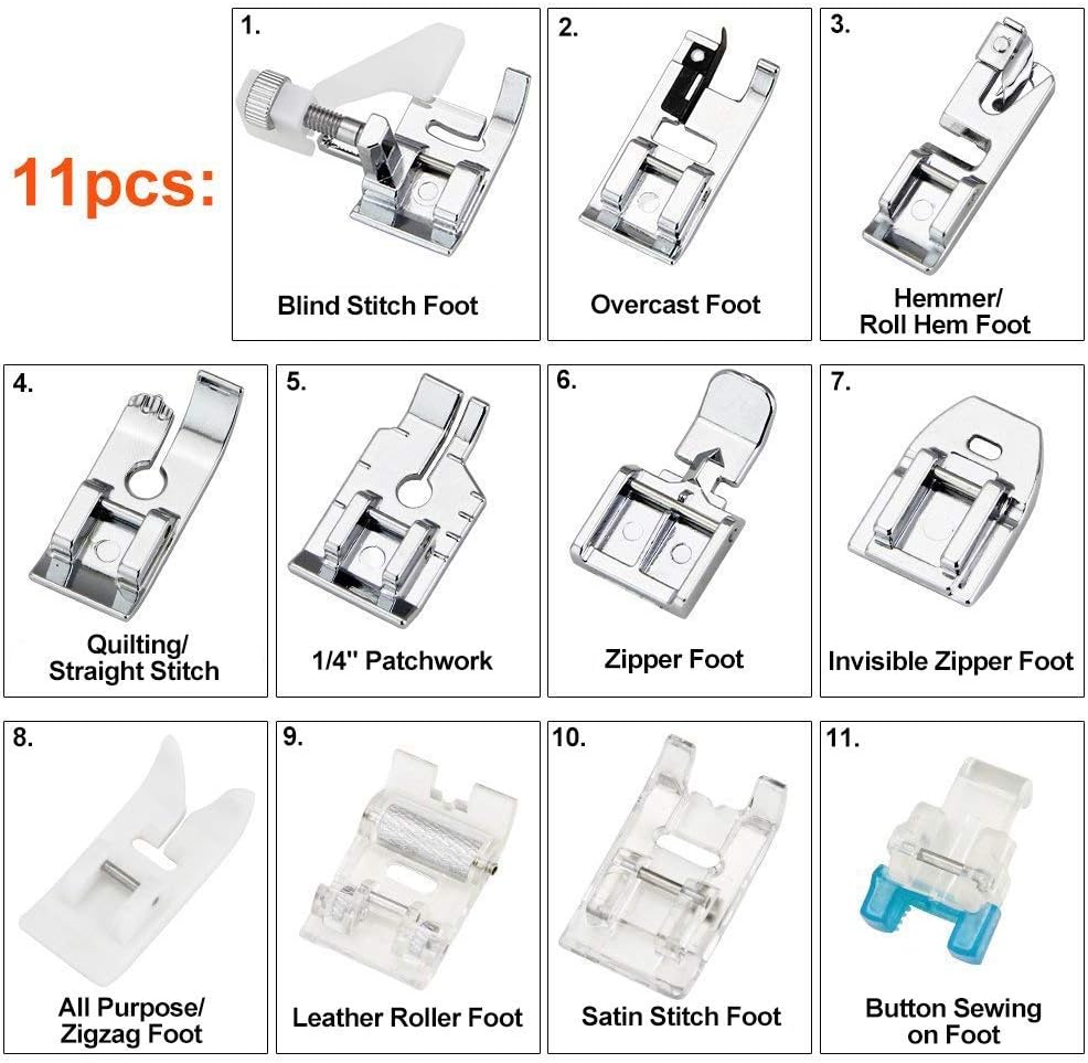 11-teiliges Nähfüßchen-Set - T – Textile Sewing Machine Bewertung und Preis